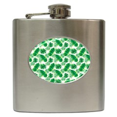 Tropical Leaf Pattern Hip Flask (6 Oz) by Dutashop