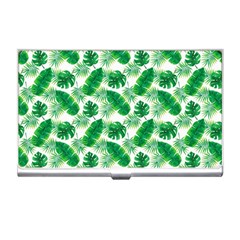 Tropical Leaf Pattern Business Card Holder by Dutashop