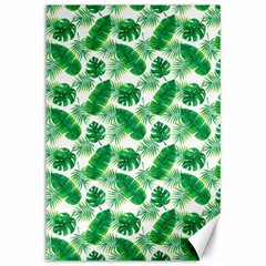 Tropical Leaf Pattern Canvas 12  X 18 