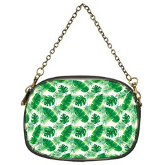 Tropical Leaf Pattern Chain Purse (one Side) by Dutashop