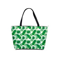 Tropical Leaf Pattern Classic Shoulder Handbag by Dutashop