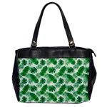 Tropical Leaf Pattern Oversize Office Handbag Front