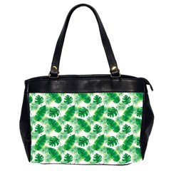 Tropical Leaf Pattern Oversize Office Handbag (2 Sides) by Dutashop