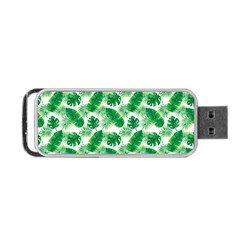 Tropical Leaf Pattern Portable Usb Flash (two Sides) by Dutashop