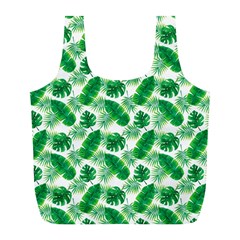 Tropical Leaf Pattern Full Print Recycle Bag (l) by Dutashop