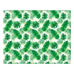 Tropical Leaf Pattern Double Sided Flano Blanket (large)  by Dutashop