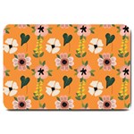 Flower Orange Pattern Floral Large Doormat  30 x20  Door Mat