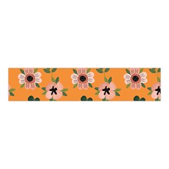 Flower Orange Pattern Floral Velvet Scrunchie by Dutashop