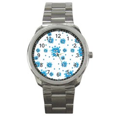 Illustrations Virus Corona Covid Infection Sport Metal Watch by Dutashop