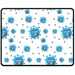 Illustrations Virus Corona Covid Infection Double Sided Fleece Blanket (medium)  by Dutashop