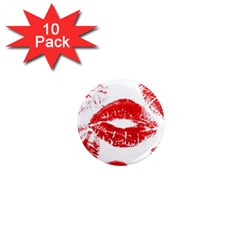 Red Lipsticks Lips Make Up Makeup 1  Mini Magnet (10 Pack)  by Dutashop