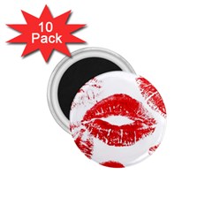 Red Lipsticks Lips Make Up Makeup 1 75  Magnets (10 Pack)  by Dutashop