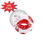 Red Lipsticks Lips Make Up Makeup 1.75  Buttons (100 pack)  Front