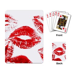 Red Lipsticks Lips Make Up Makeup Playing Cards Single Design (rectangle) by Dutashop