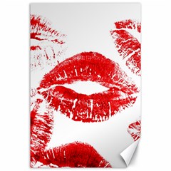 Red Lipsticks Lips Make Up Makeup Canvas 24  X 36  by Dutashop