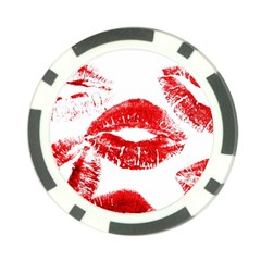 Red Lipsticks Lips Make Up Makeup Poker Chip Card Guard by Dutashop