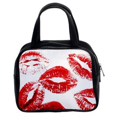 Red Lipsticks Lips Make Up Makeup Classic Handbag (two Sides) by Dutashop