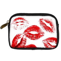 Red Lipsticks Lips Make Up Makeup Digital Camera Leather Case by Dutashop