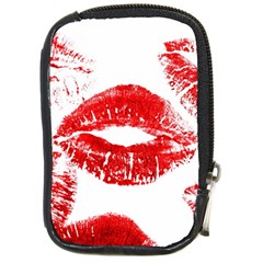 Red Lipsticks Lips Make Up Makeup Compact Camera Leather Case by Dutashop