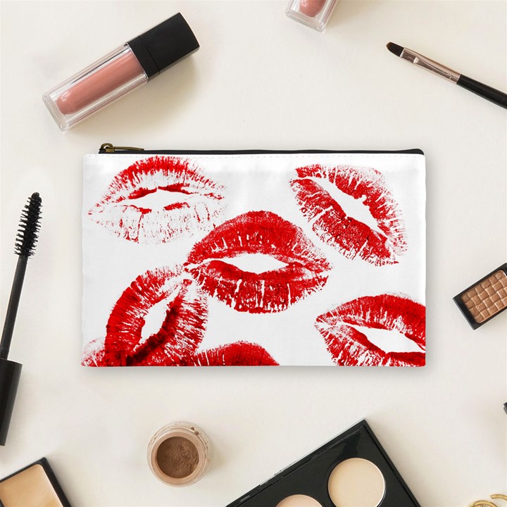 Red Lipsticks Lips Make Up Makeup Cosmetic Bag (Medium)