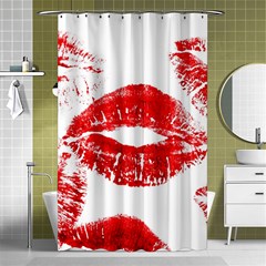 Red Lipsticks Lips Make Up Makeup Shower Curtain 48  X 72  (small)  by Dutashop