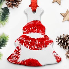 Red Lipsticks Lips Make Up Makeup Ornament (christmas Tree)  by Dutashop