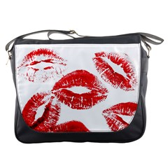 Red Lipsticks Lips Make Up Makeup Messenger Bag by Dutashop