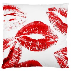 Red Lipsticks Lips Make Up Makeup Large Cushion Case (two Sides) by Dutashop