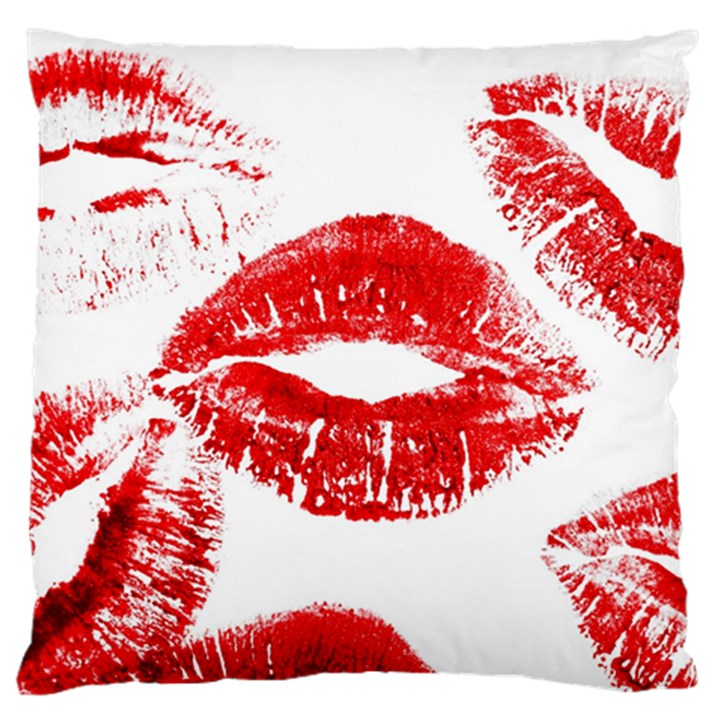 Red Lipsticks Lips Make Up Makeup Large Cushion Case (Two Sides)