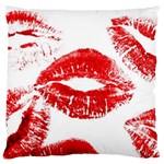 Red Lipsticks Lips Make Up Makeup Large Cushion Case (Two Sides) Back