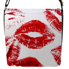 Red Lipsticks Lips Make Up Makeup Flap Closure Messenger Bag (s) by Dutashop