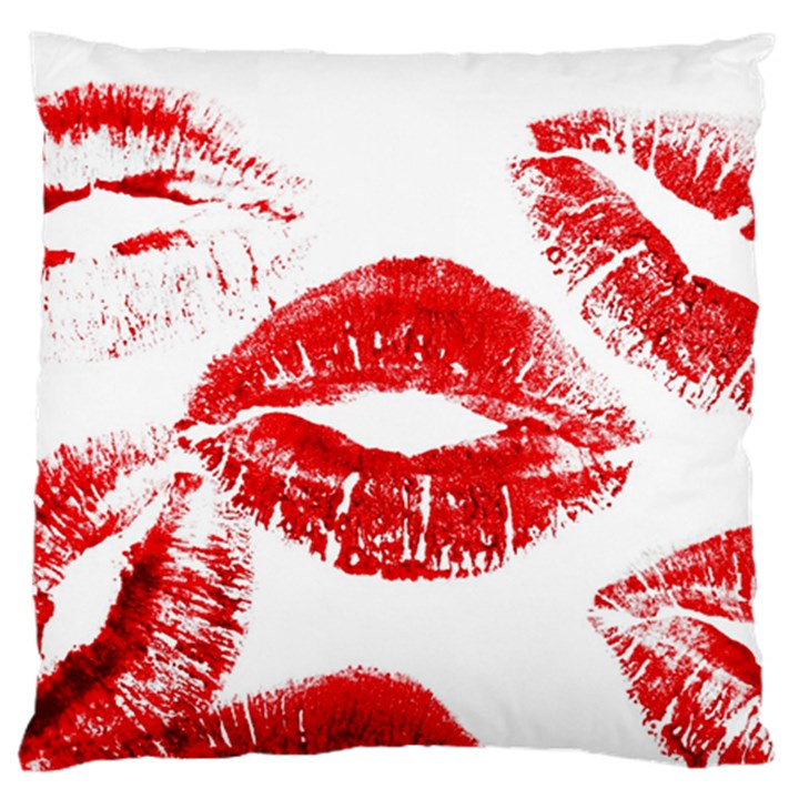 Red Lipsticks Lips Make Up Makeup Large Flano Cushion Case (One Side)