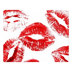 Red Lipsticks Lips Make Up Makeup Double Sided Flano Blanket (large)  by Dutashop