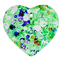 Summer Sequins Ornament (heart) by essentialimage