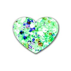 Summer Sequins Heart Coaster (4 Pack)  by essentialimage