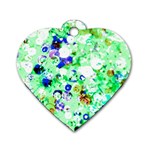 Summer Sequins Dog Tag Heart (Two Sides) Front