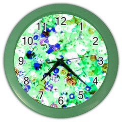 Summer Sequins Color Wall Clock by essentialimage