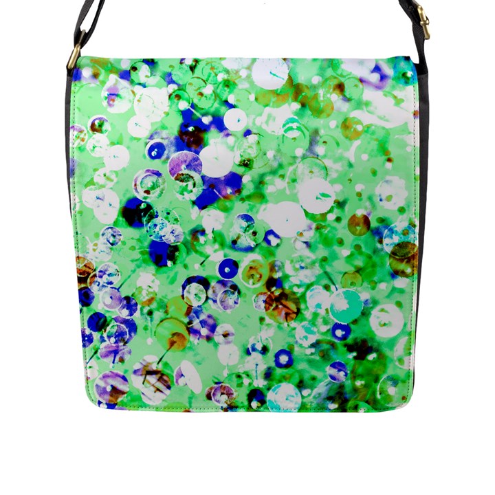 Summer Sequins Flap Closure Messenger Bag (L)