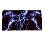 Blue Thunder at night, Colorful Lightning graphic Pencil Case Front