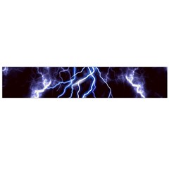 Blue Thunder at night, Colorful Lightning graphic Large Flano Scarf 