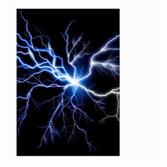 Blue Electric Thunder Storm, Colorful Lightning Graphic Large Garden Flag (two Sides) by picsaspassion