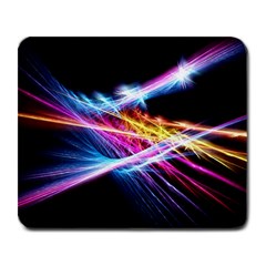 Colorful Neon Light Rays, Rainbow Colors Graphic Art Large Mousepads by picsaspassion