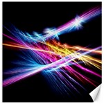 Colorful Neon Light rays, rainbow colors graphic art Canvas 16  x 16  15.2 x15.41  Canvas - 1