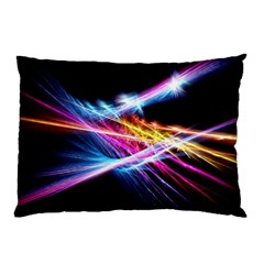 Colorful Neon Light Rays, Rainbow Colors Graphic Art Pillow Case by picsaspassion