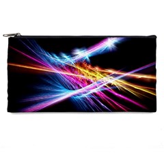 Colorful Neon Light Rays, Rainbow Colors Graphic Art Pencil Case by picsaspassion