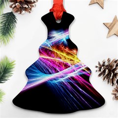 Colorful Neon Light Rays, Rainbow Colors Graphic Art Ornament (christmas Tree) 