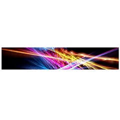 Colorful Neon Light Rays, Rainbow Colors Graphic Art Large Flano Scarf 