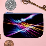 Colorful Neon Light rays, rainbow colors graphic art Large Coin Purse Front