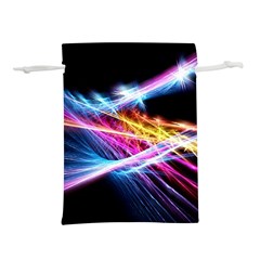 Colorful Neon Light Rays, Rainbow Colors Graphic Art Lightweight Drawstring Pouch (m) by picsaspassion