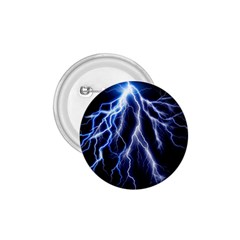 Blue Lightning At Night, Modern Graphic Art  1 75  Buttons by picsaspassion